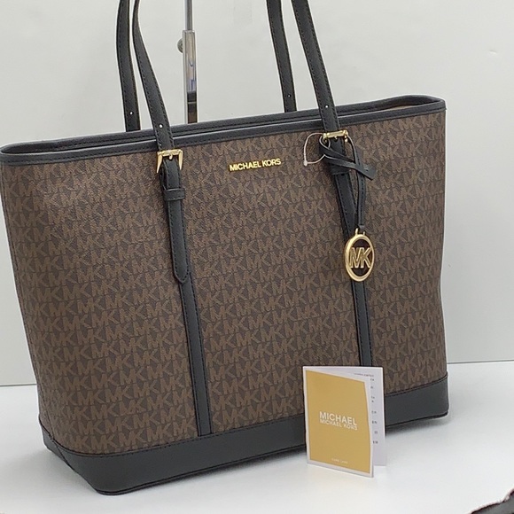 MICHAEL KORS
Jet Set Travel Large Logo Tote Shoulder Bag
COLOR BROWN/BLK
NWT - Picture 3 of 16